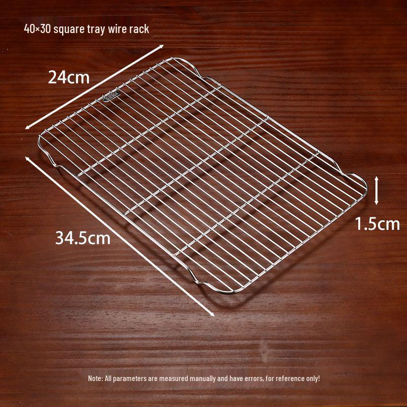 Rektangulært grillnett og tørkestativ i rustfritt stål med V-bendesign