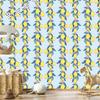 Lemons with leaves and flowers wallpaper for living room and bedroom 50x1000