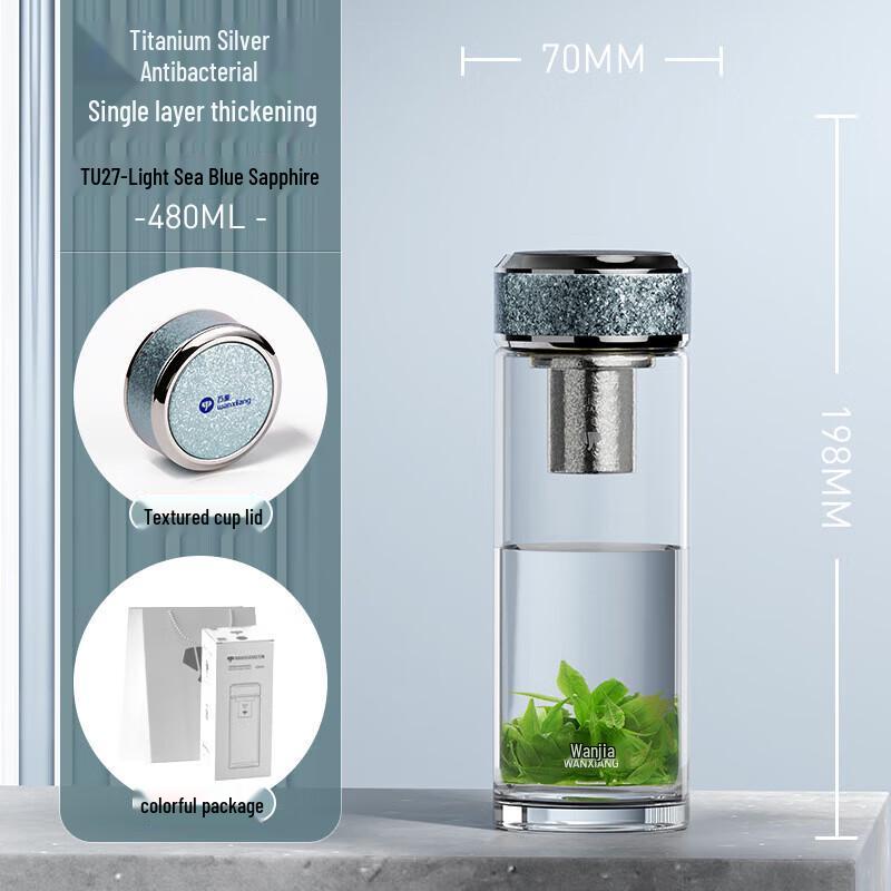 WANXIANG High Borosilicate Glass Car Office Tea Cup