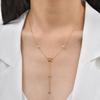 Accessories Stainless Steel Flower Y-Shaped Necklace, Exquisite Versatile Women'S Daily Versatile Accessories 2504