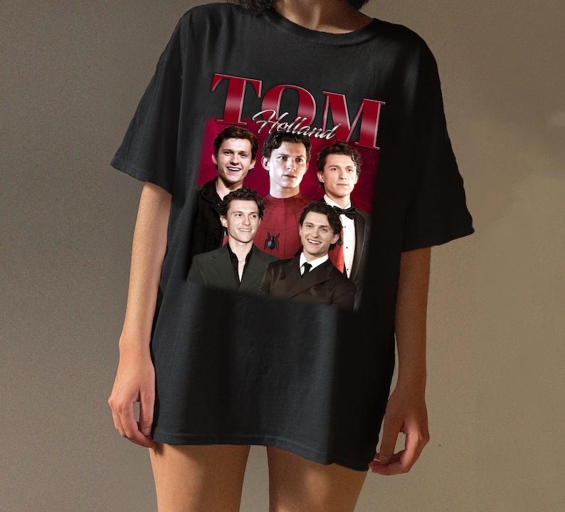 Tom Holland Shirt Tshirt Tom Holland Shirt Tom Holland Fan Gift Vintage Shirt Bootleg Tshirt