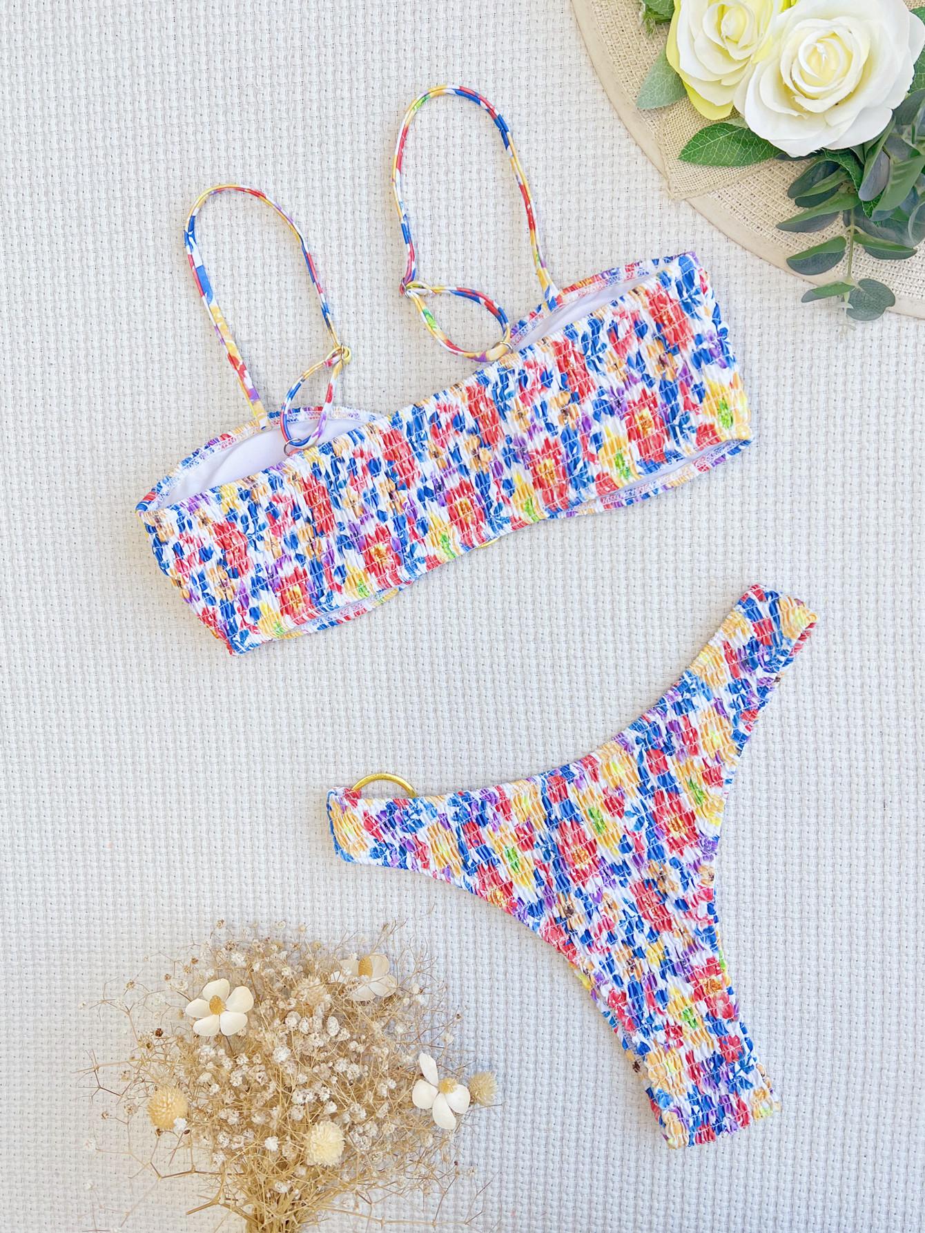 Сексуальное бикини с цветочным принтом — фото 5