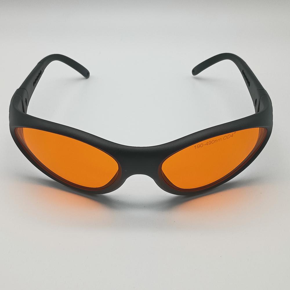 UV Laser Protection Glasses 190-490nm OD4+ 355nm 455nm Laser Safety Goggle Eye Protection