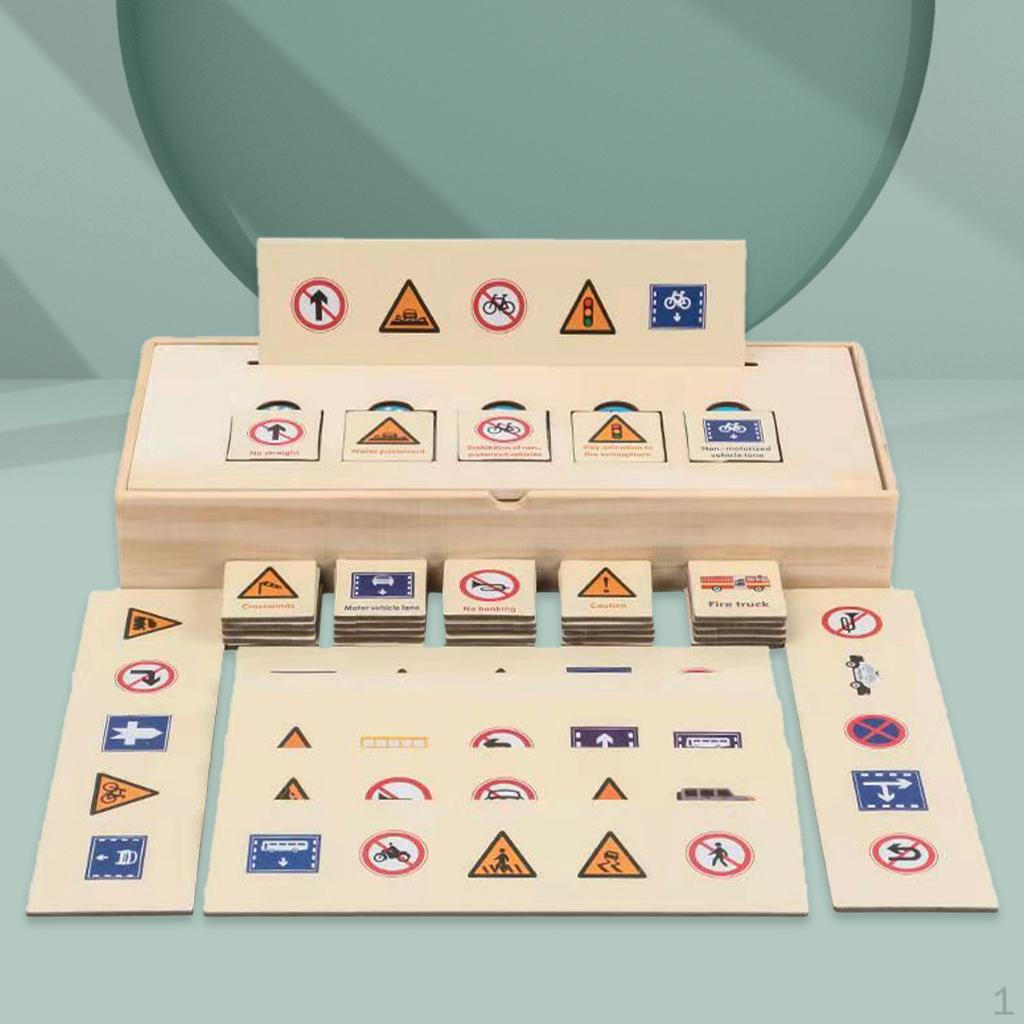 Montessori Educational Match Toys Knowledge Learning for Children Transportation