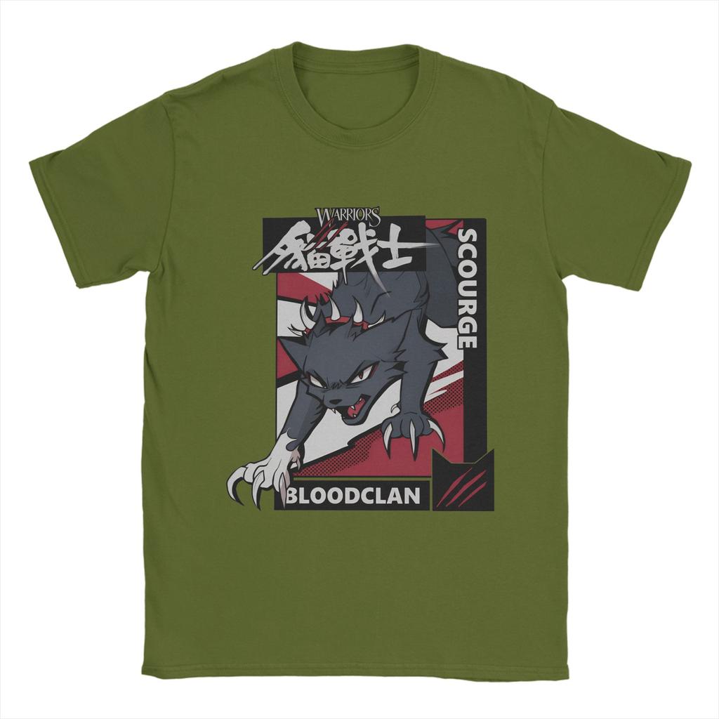 Scourge From Warrior Cats Unisex T Shirt Samurai Cat Cool Tee Shirt Short Sleeve O Neck TShirt 100 Cotton Party Tops