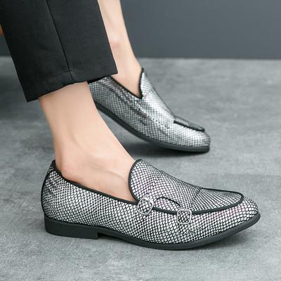 Advanced Snake Skin Pattern Design Handmade Production Comfortable Non-slip Men's Soft Casual High-quality Loafer Leather Shoes