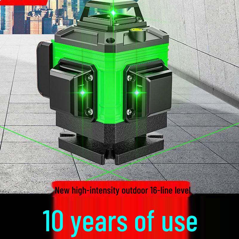 High-Precision 16-Line Automatic Laser Level with Infrared Green & Blue Light