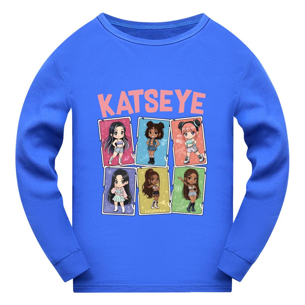 5300 Kinder Mädchen KATSEYE Print Langarm-T-Shirt
