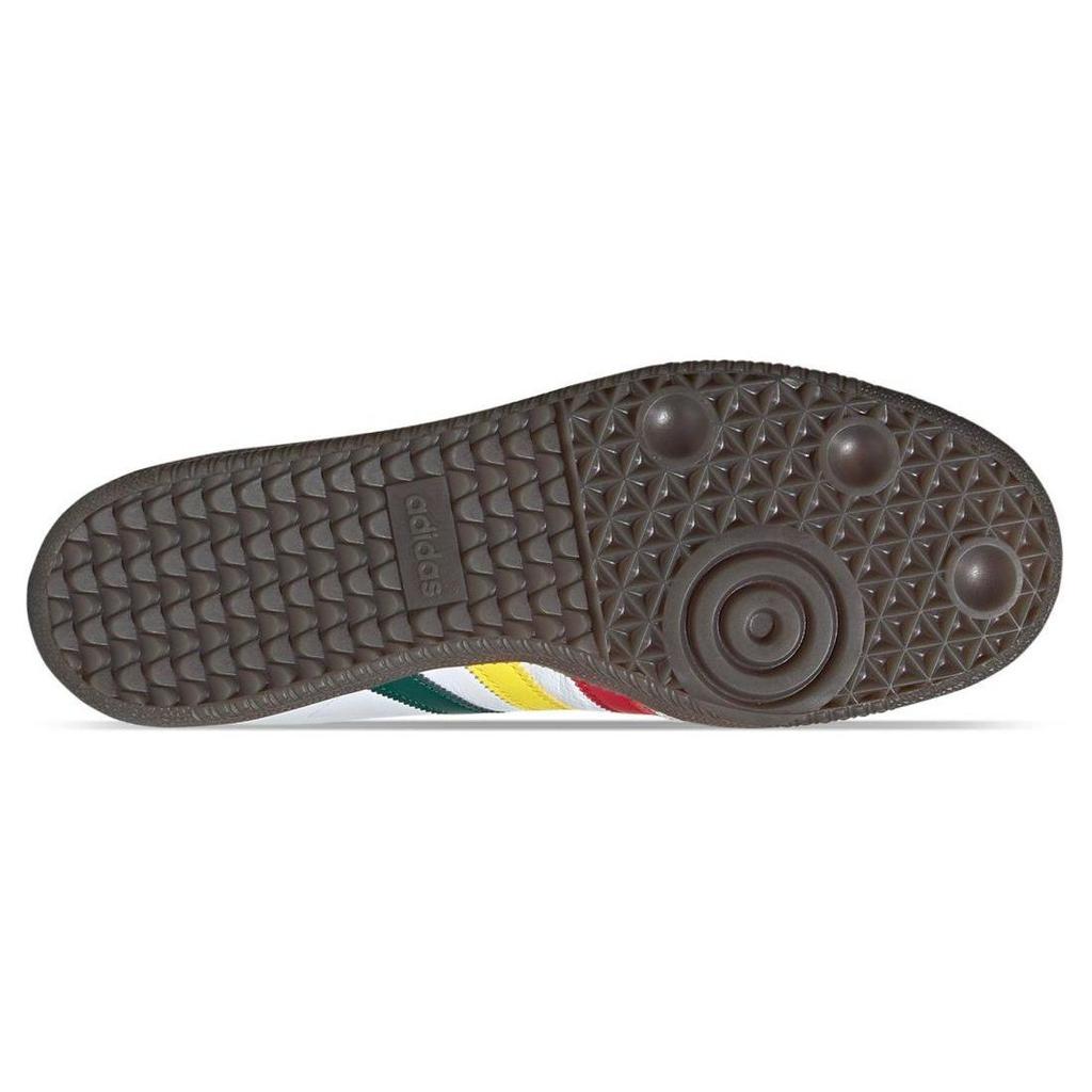 adidas Samba OG Rasta - Weiße Herren Sneakers Cloud-White Yellow Collegiate-Green IH3118