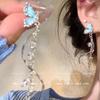 2025 Trendy Korean Micro-Inlaid Zircon Bow Earrings with S925 Silver Needle and Pearl for Women