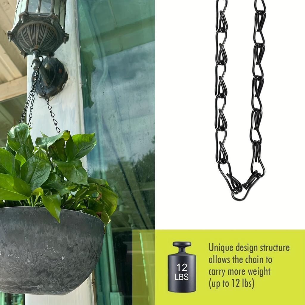 Catene Metalliche Resistenti da Appendere con Ganci a S, Perfette per Mangiatoie per Uccelli, Cartelli e Decorazioni, Ampiamente Utilizzate per Appendere all'Interno e all'Esterno