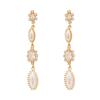 Elegant Imitation Pearl Earrings Retro Drop Earring Fashion Oval Tassel Earrings Daily