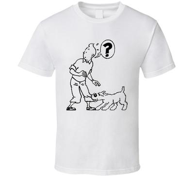 Tintin Comic T Shirt Mens Womens Tees Top