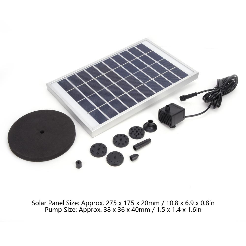 Solar Panel Mini Pump with Floating Disk High Efficiency for Pool Fountains 10V 5W