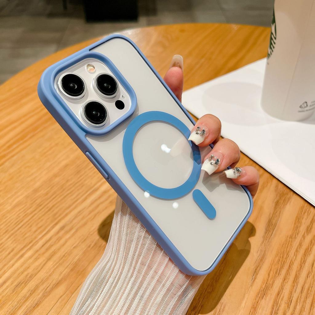 Compatible with Apple 17PM Magnetic Phone Case, Transparent Acrylic Heat Dissipation and Drop Protection, IPhone 15 Frosted Protective Case 16.