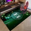 Green Football Club Emblem Printed Area Rug for Office, Chair Rug, Decorative Carpet Floor Mat, Large Size Fan gifts Christmas gifts