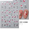 Nail Art Stickers Ins Valentine's Day Black And White Love Hot Stamping Lines Smile French Adhesive Nail Stickers