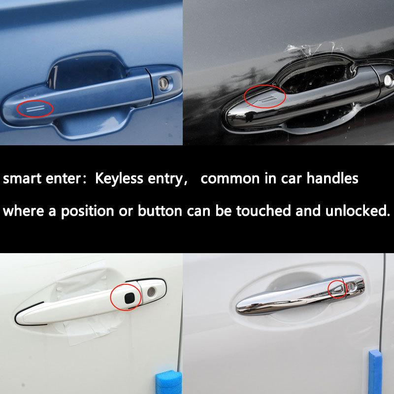 For Honda CITY 2015- Honda Ballade Grace Black Carbon Fiber pattern Door Handle Cover Bezel Trim 2016 2017 2018
