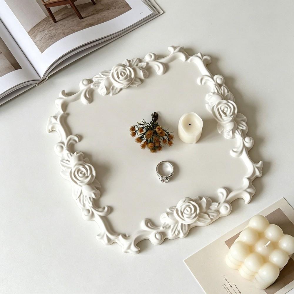 Reusable Jewelry Dish Mold Flexible Silicone Plaster Tray Mold Jewelry Dish Candle Holder