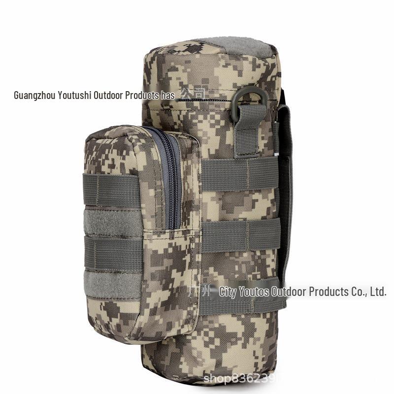 Tactical Multifunctional Water Bottle Pouch with Molle System - Outdoor Military Waist-Mounted Bag