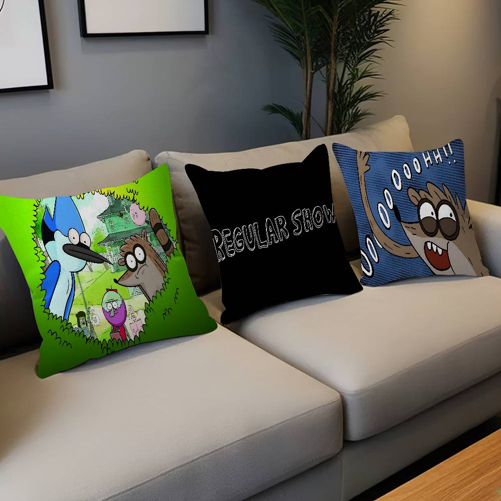 Cartoon R-Regular Show Pillow Cover for Bedroom Room and Living Room Sofa Decorative Cushion Cover