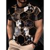 Nuova T-shirt Estiva Moda Uomo Personalità Geometria Fantasia Stampata T-shirt da Uomo Top