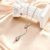 Adjustable Dewdrop Necklace Titanium Steel Metal Necklace Water Drop Tassel Necklace  Jewelry Gifts