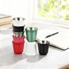 80ml Espresso Mugs Small Wine Glass 304 Stainless Steel Coffee Cups Double Wall Heat Insulated Capsule Cup Dishwasher Safe Cup