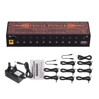 Estação de fonte de alimentação de efeito de guitarra de tamanho compacto Rowin 10 DC isolada