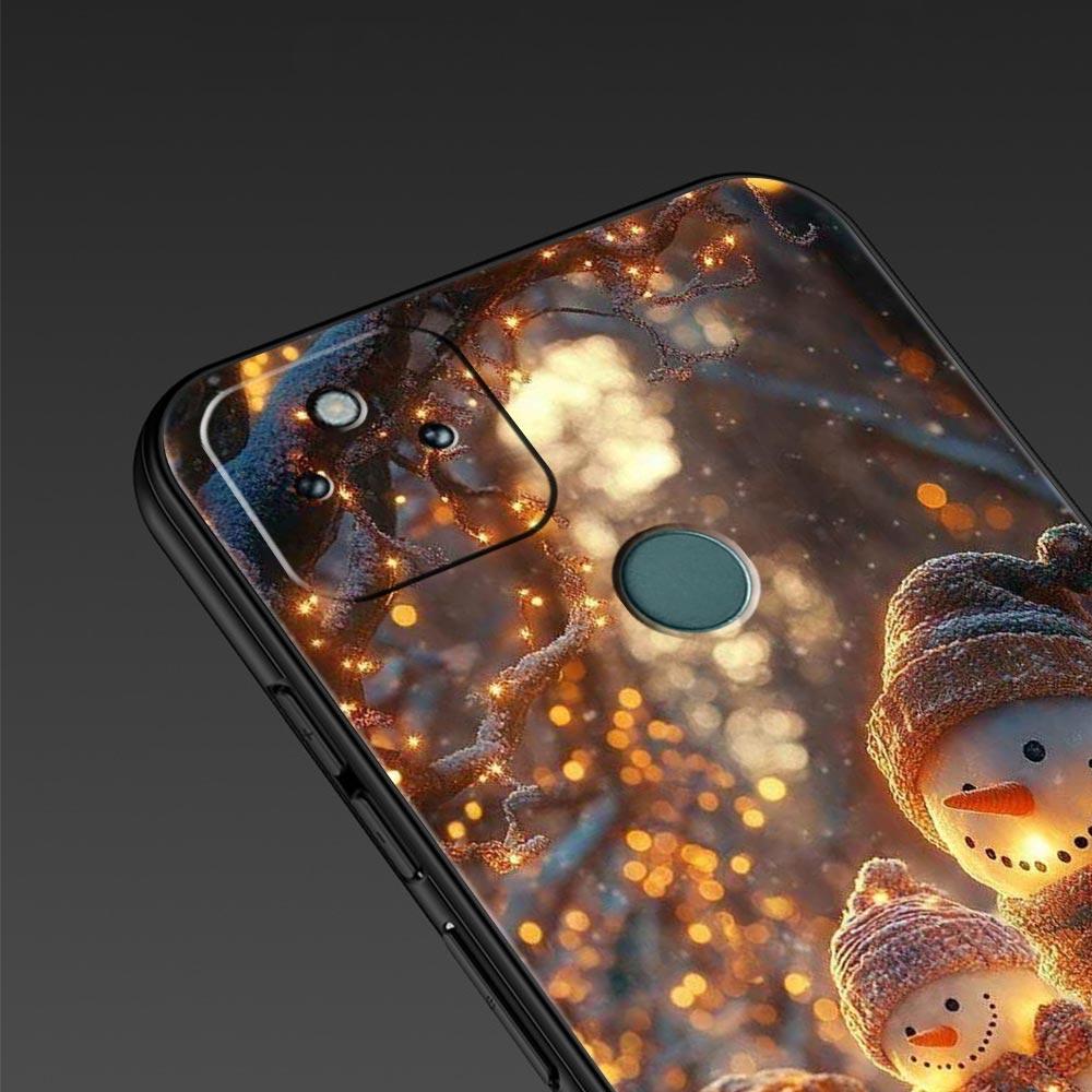 Christmas Snowman Phone Case Cover for Google Pixel 10 9 8 7 6 9A 8A 7A 6A Pro Shockproof Soft TPU 9 Pro XL Shell Capas Fundas
