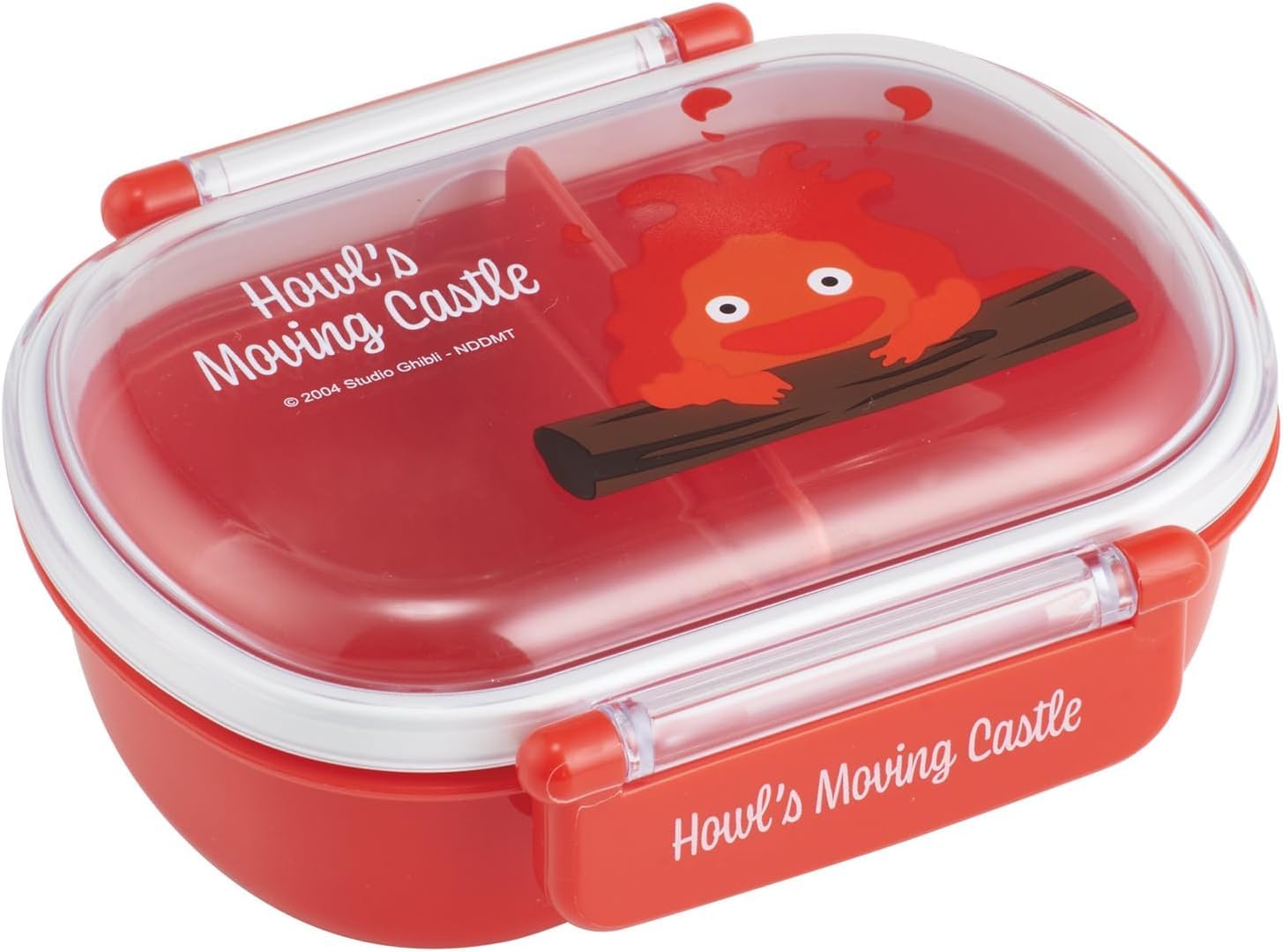 Skater Lunch Fluffy Packing Made in Dishwasher Microwave Ghibli Moving Castle Calcifer for Boys and Children s Box, Design, 1-Tier, 360ml, Japan,