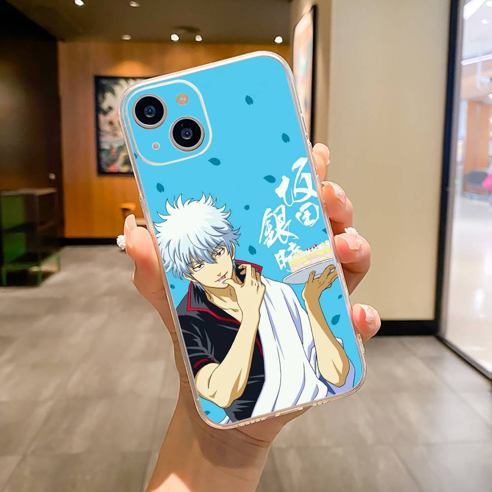 G-Gintama-Gintoki Sakata Phone Case For iPhone17,16,15,14,13,12,Pro Max,16/15/14 Plus XS Soft Silicone Transparent Cover