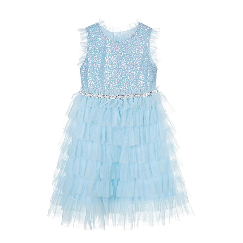 Fuluomi Girls' Summer Sweet Mesh Princess Dress