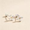 Korean-Japanese Colorful Flower Zirconia Stud Earrings: Cute, Elegant, Simple Design for Women