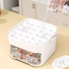 Compact Double Layer Ice Cube Tray With Lid And Bin, Pull-Out Ice Drawer With Portable Handle, Kitchen Accessories, Gadgets