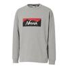 NANGA Eco Hybrid Box Logo Long Sleeve Size Medium Men's T-Shirt, L/S, NW2331-1G299, L.GRY,