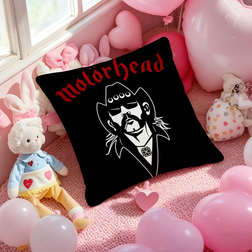 Rock Band M-MotorHEadS Lemmy Cushion Cover Pattern Printed Pillowcase for Living Room Sofa Cushion Cover & Bedroom Decor