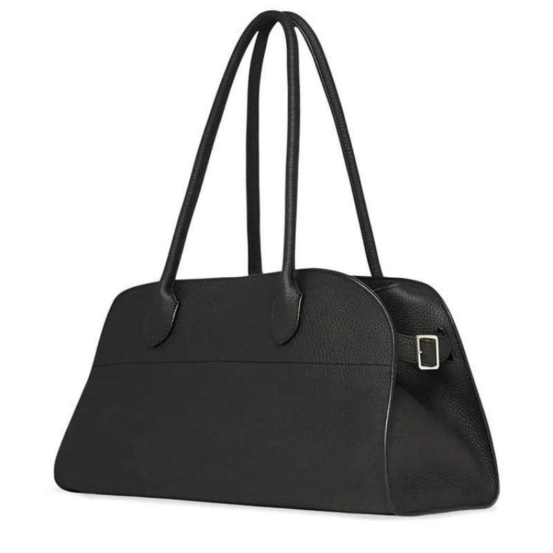 

The Row Bag Large Capacity Premium Litchi Pattern Cowhide Tote Bag Commuter Underarm Handbag