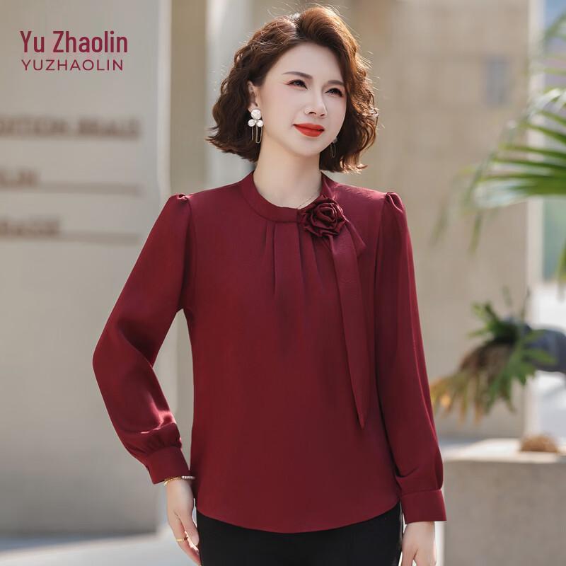 

YUZHAOLIN Women s Elegant Red Spring Blouse XL