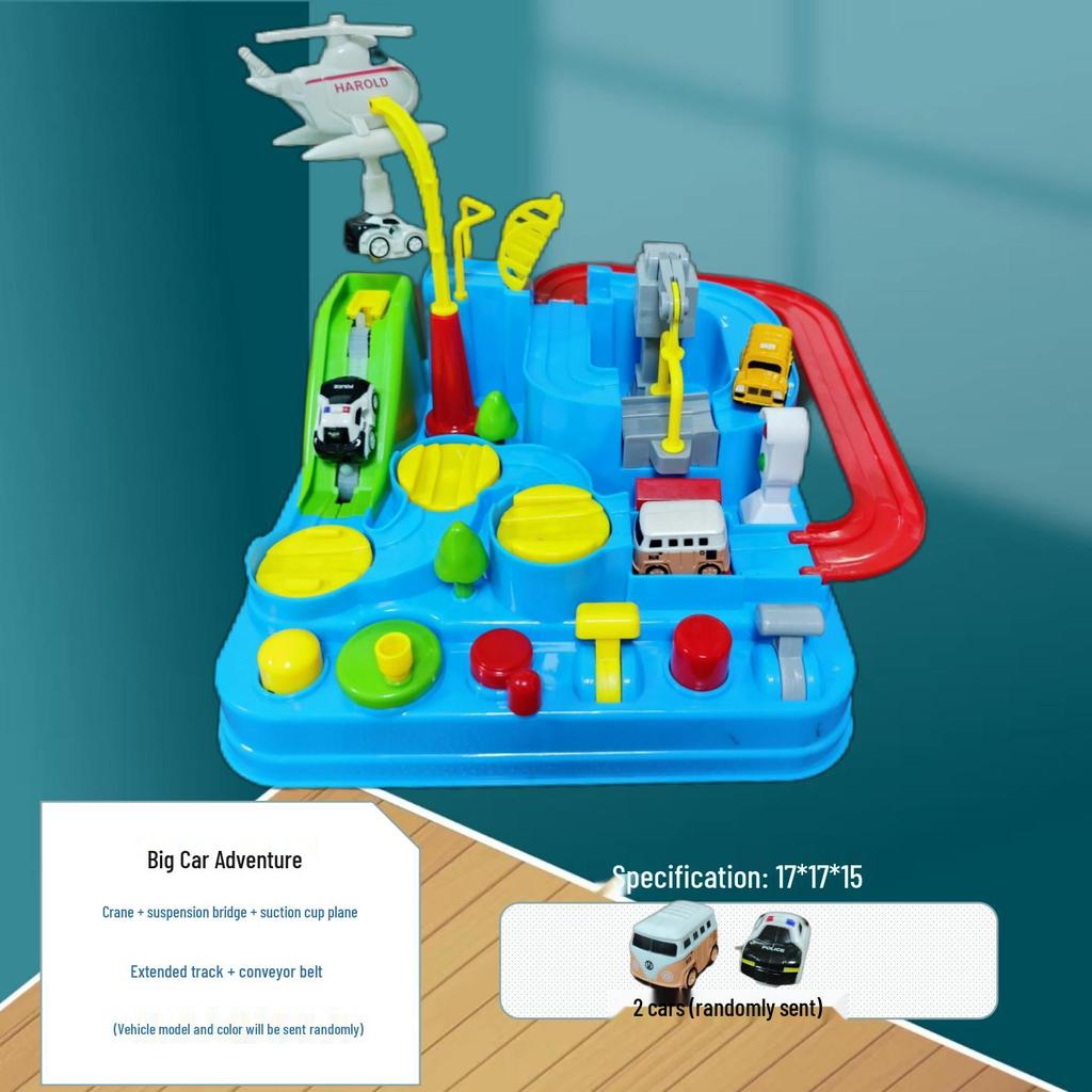 Kids' Adventure Track Toy Car Set - Educational Train Gift