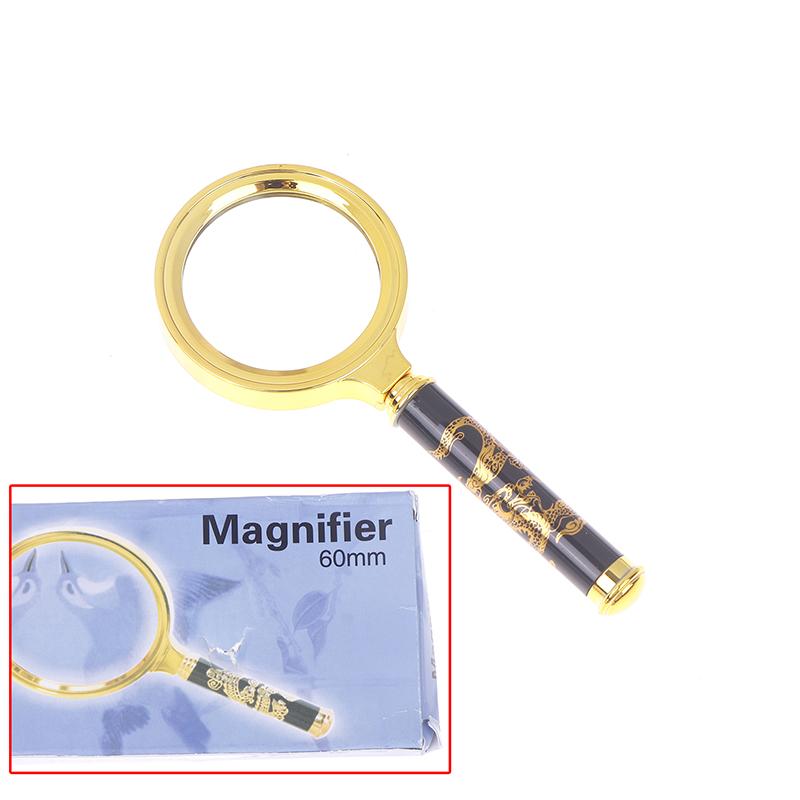 1 Piece 60/70/80Mm Magnifying Glass 6X 7X 8X Handheld Magnifier With Handle For Home Learning Reading And Fault Finding