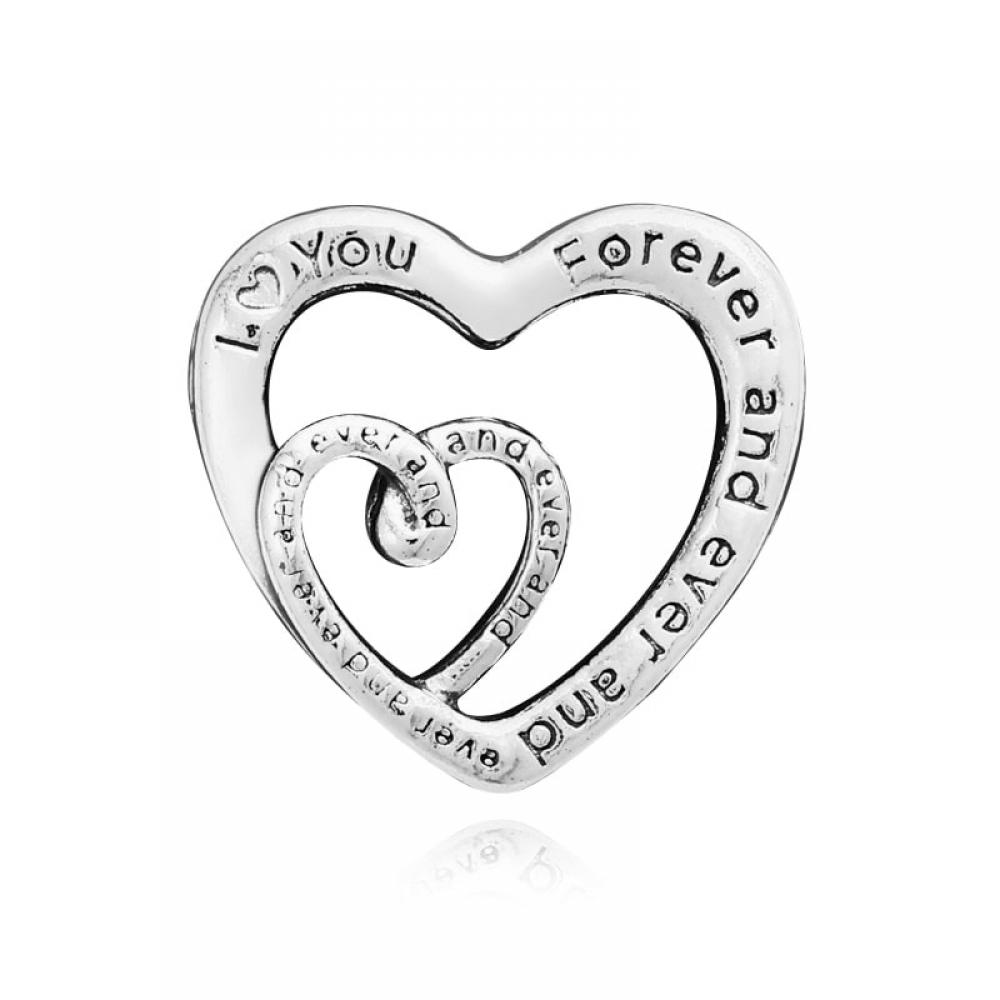 Pandora 790800c00 Intrinsic Infinity Heart Silver Charm