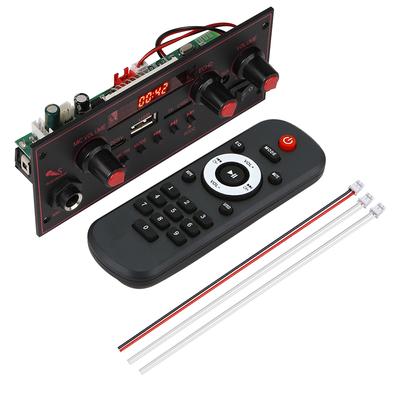 12V-24V 80W Amplifier Bluetooth MP3 WMA APE Decoder Board Handsfree Car Audio Microphone USB TF FM Radio DIY Mp3 Music Player