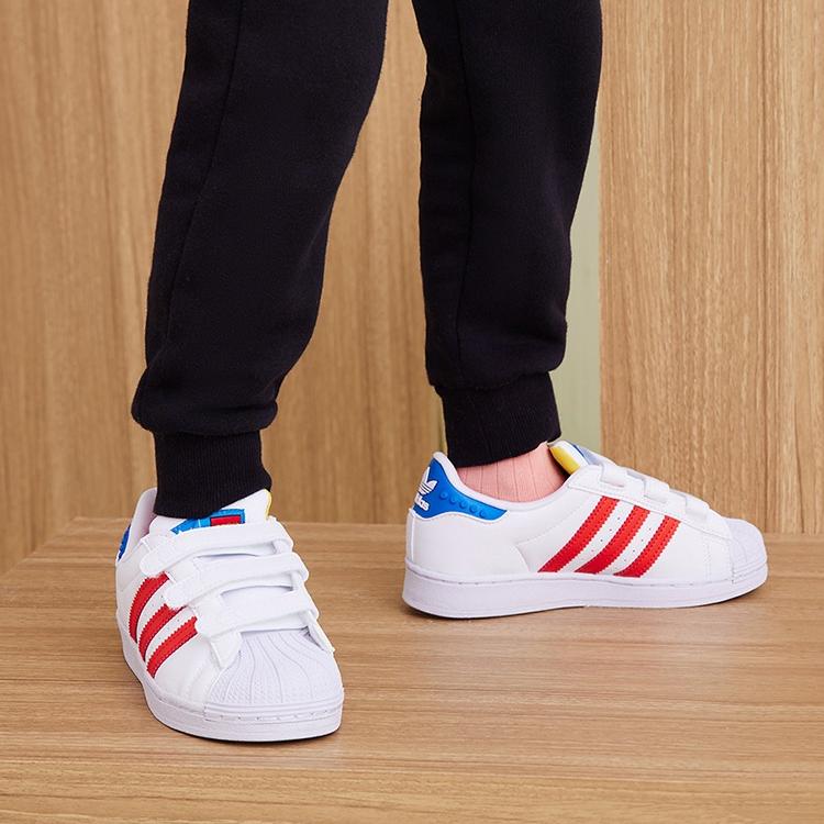LEGO X Adidas Superstar J White Pantone Kids Sneakers Cloud-White GV8883