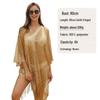 Women's Tassel Cardigan Beach Cover-Up Shawl: Sun Protection Bikini Cover, European & American Style, Hollow Out Design