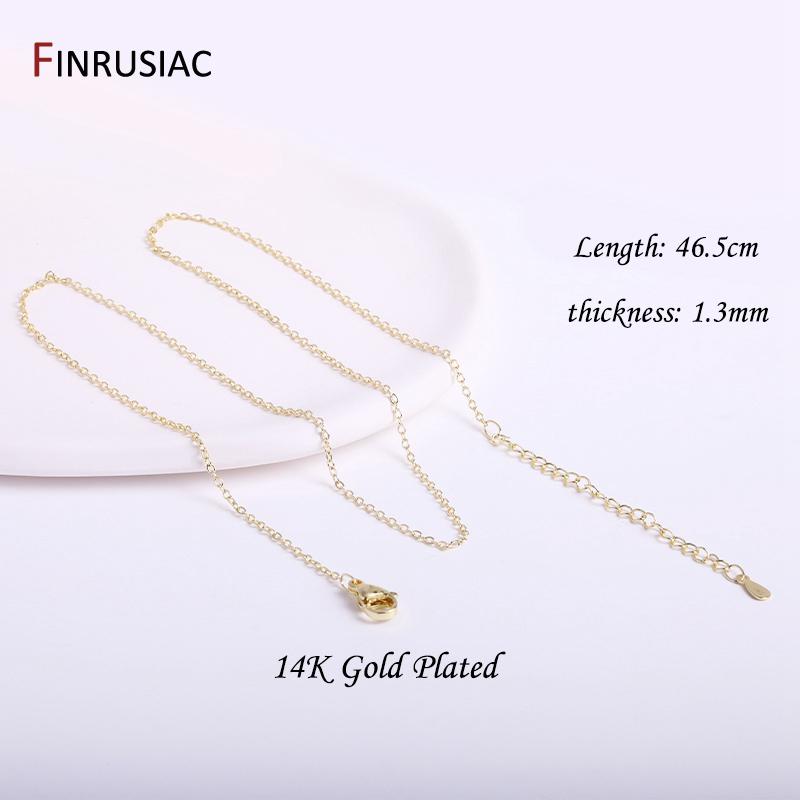 

Латунь с покрытием 14K/18K золотом, длина 46,5 см, цепочка 1,3 мм для изготовления ожерелий, DIY, аксессуары для изготовления украшений, оптом 1 piece