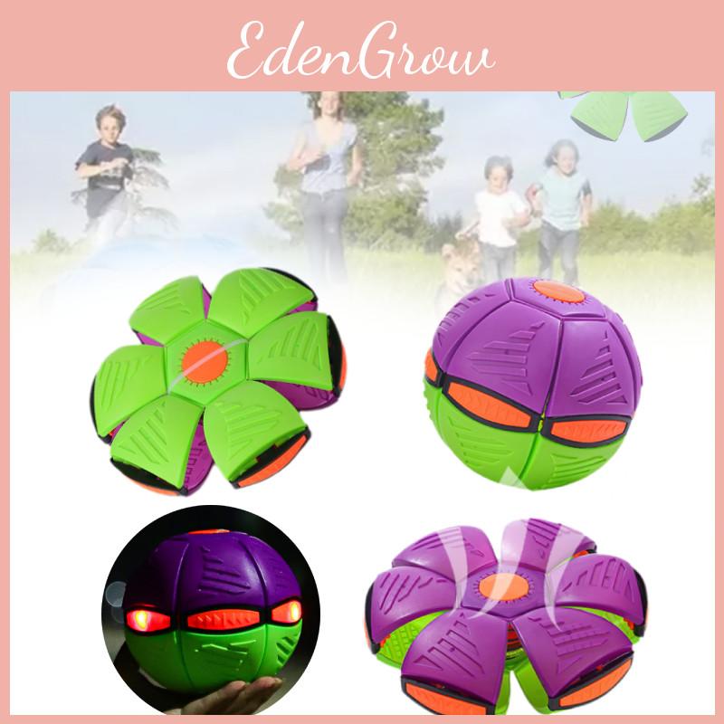 Saucer Flying Ball Deformation Frisbee Bouncing Music Lights Kid Toy Pet Outdoor