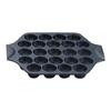 Iwachu Takoyaki 23 Holes IH Compatible Black Baked Nambu Tekki 24025 Black Hole Diameter 4cm