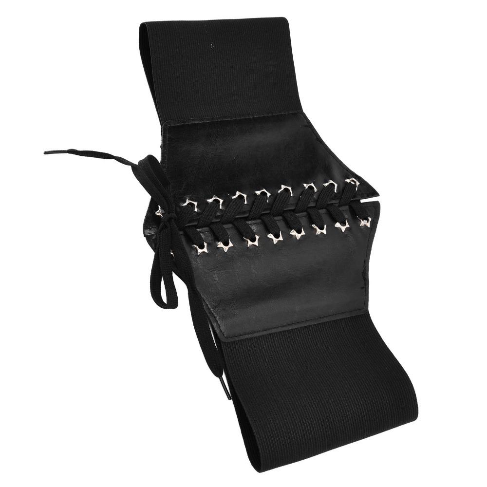 1pcs Adjustable Length Elastic Waist Belt Lace-Up Design Waspie Corset Belt Clothing Decoration