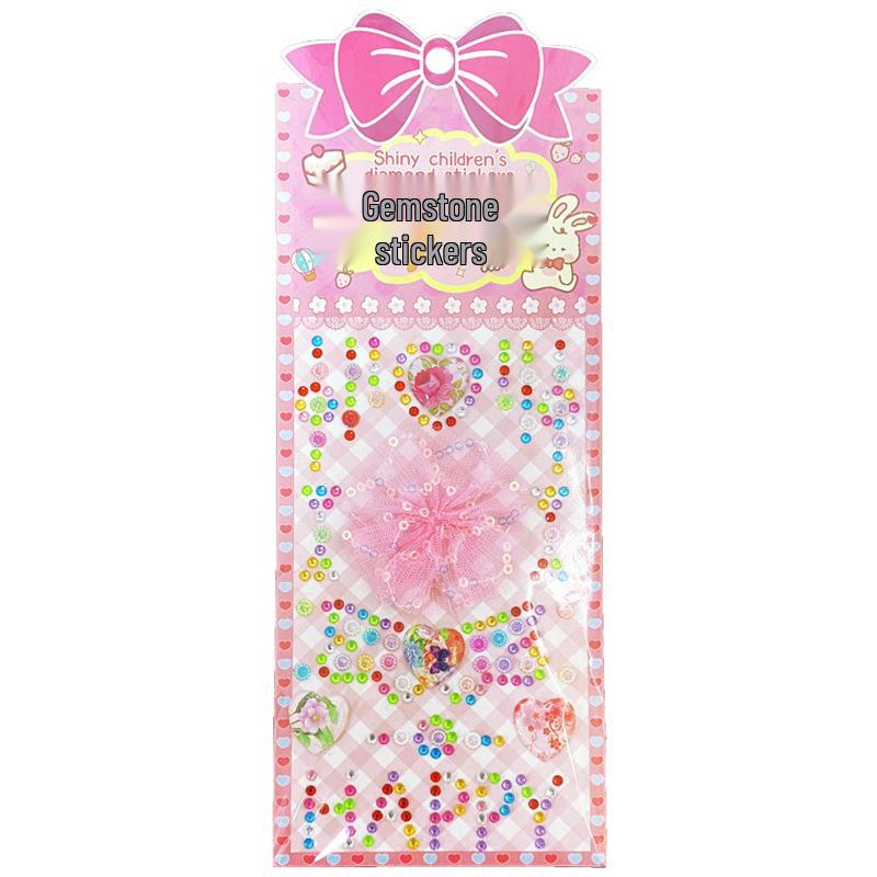 

Crystal Gem Heart Stickers - 3D DIY Princess Stickers for Kids